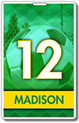 Generic Green and Yellow Soccer tag